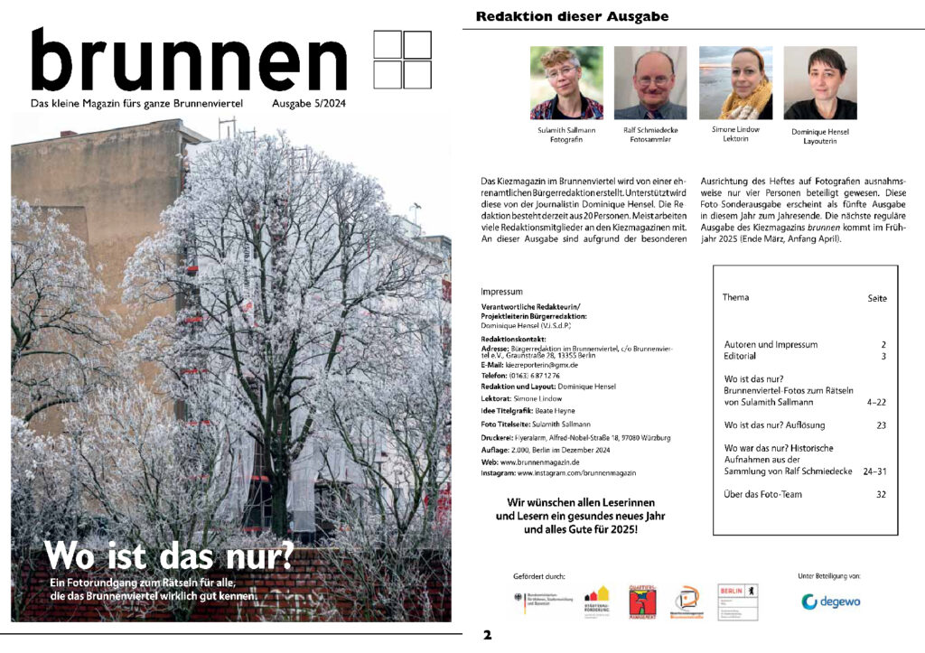 Umschlag des Brunnen Magazins 1 2025