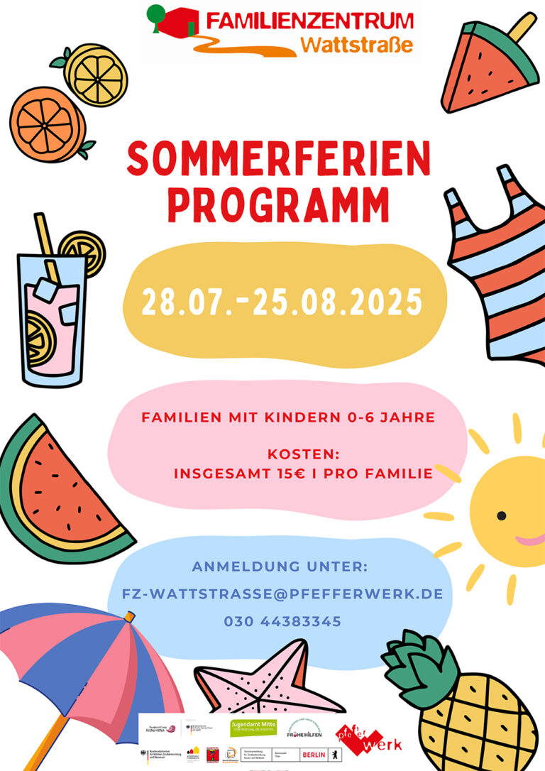 Titelbild Sommerferienprogramm im Familienzentrum Wattstraße