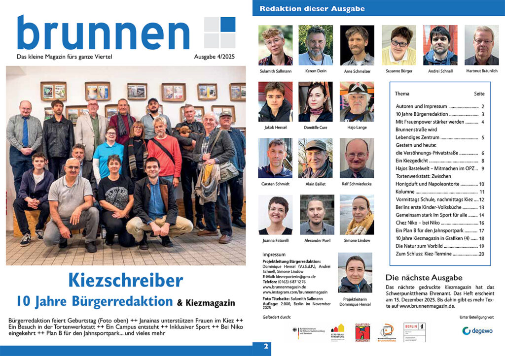 Titelbild des Brunnenmagazins, Ausgabe Winter 2025