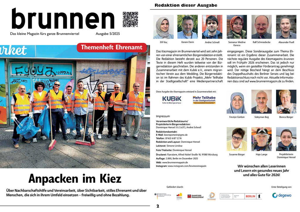 Umschlagsbild des Brunnenmagazins 1/2026