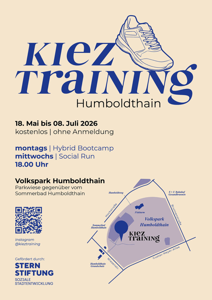 Plakat Kieztraining im Humboldthain