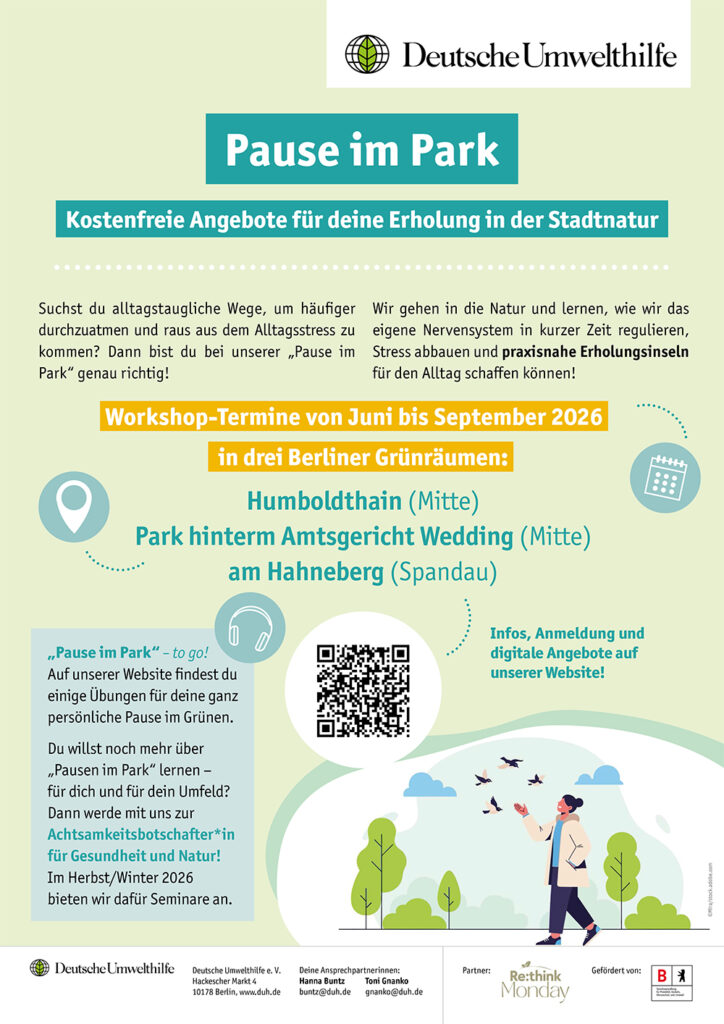 Plakat Pause im Park